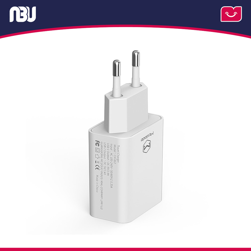 شارژر دیواری 12 وات مک دودو به همراه کابل USB-A به USB-C مدل CH-6721