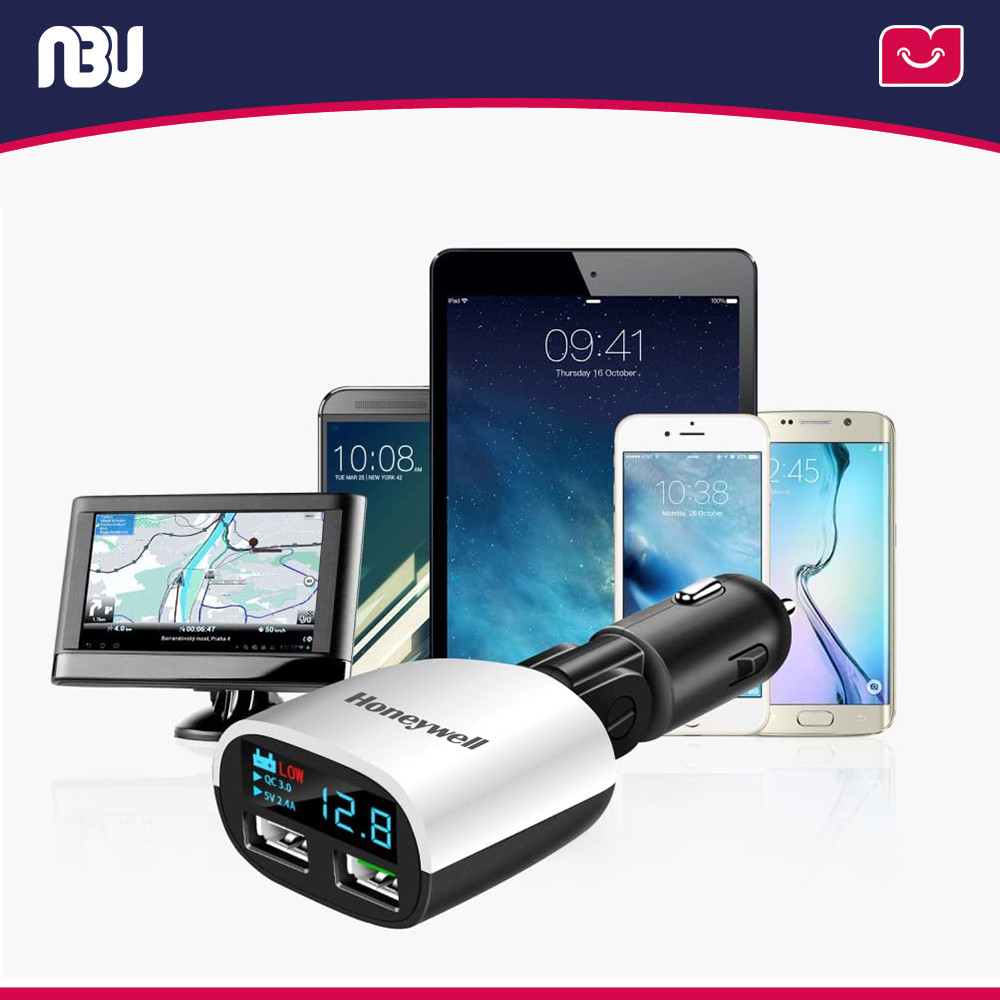 شارژر فندکی 24 وات هانی ول مدل LED Dual USB Car Charger