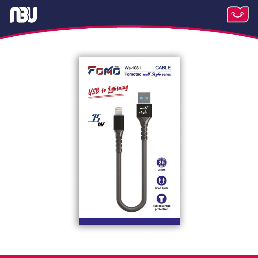 کابل تبدیل USB-A به لایتنینگ فوموتک مدل WS-180I