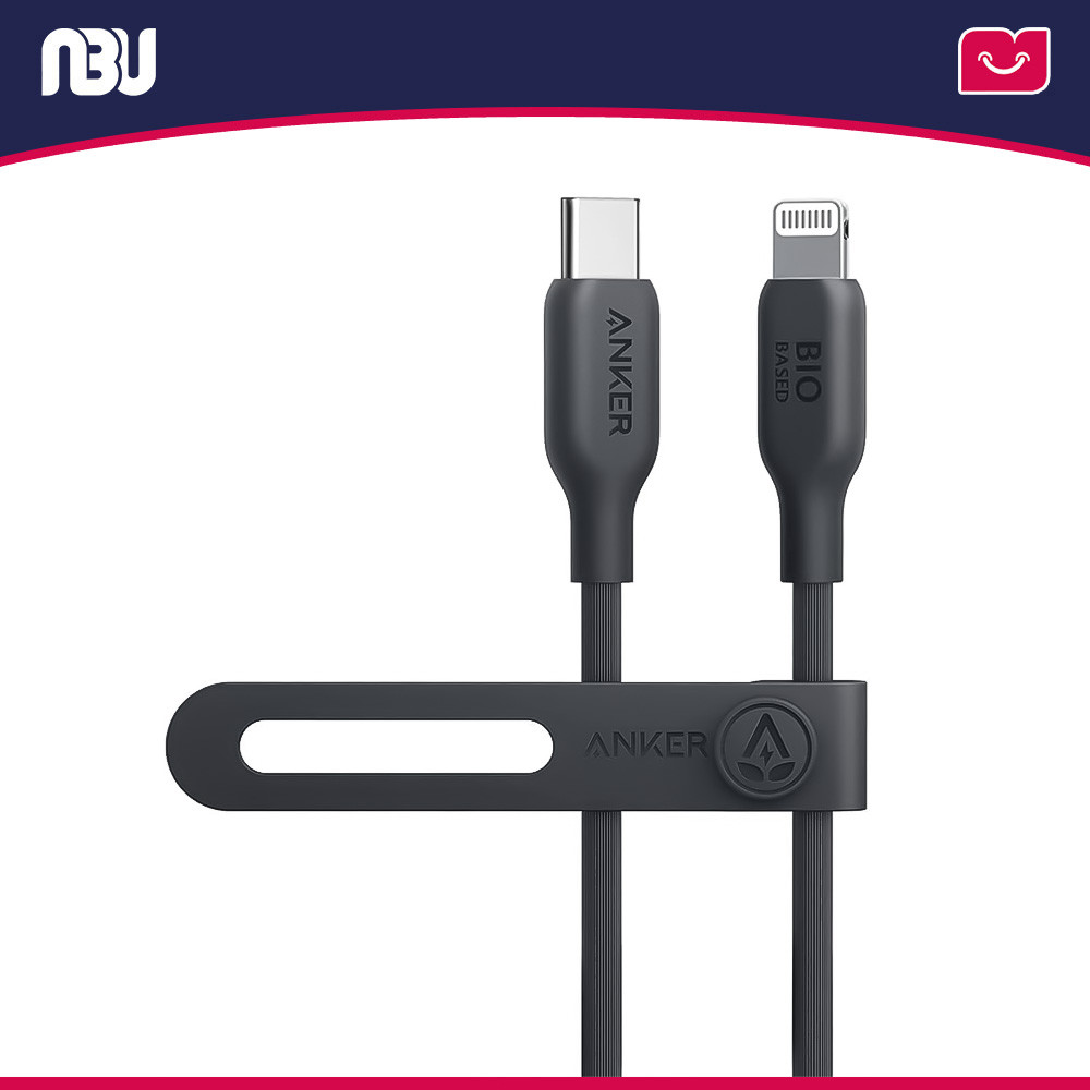 تصویر جدید کابل تبدیل USB-C به لایتنینگ انکر مدل A80B6 542 Bio-Nylonبه طول 2متر