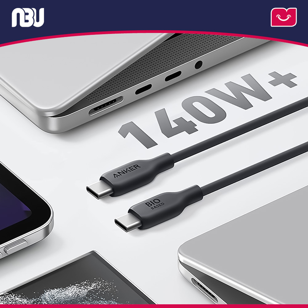 تصویر جدید کابل تبدیل USB-C به USB-C انکر مدل A80F2 542 Bio-Based به طول 2 متر