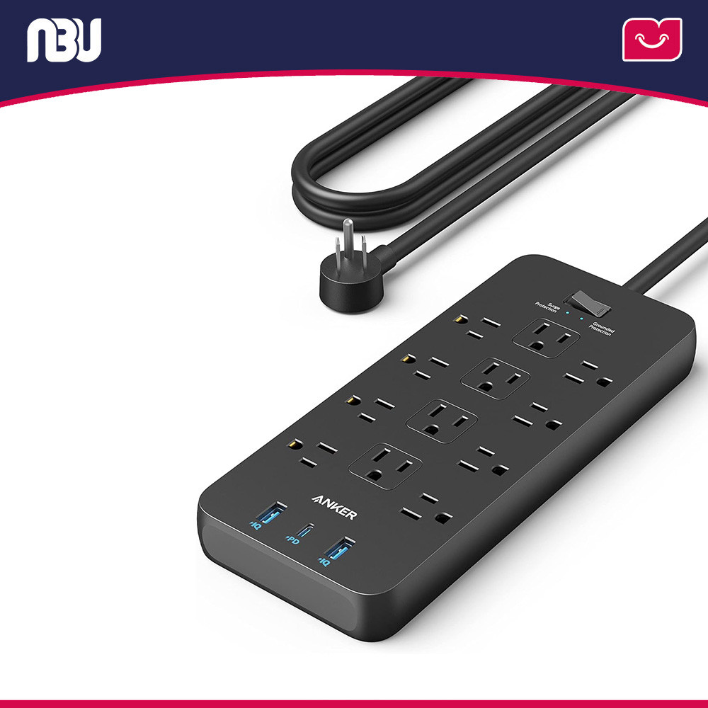 تصویر جدید چند راهی برق انکر مدل A9182 342 USB Power Strip