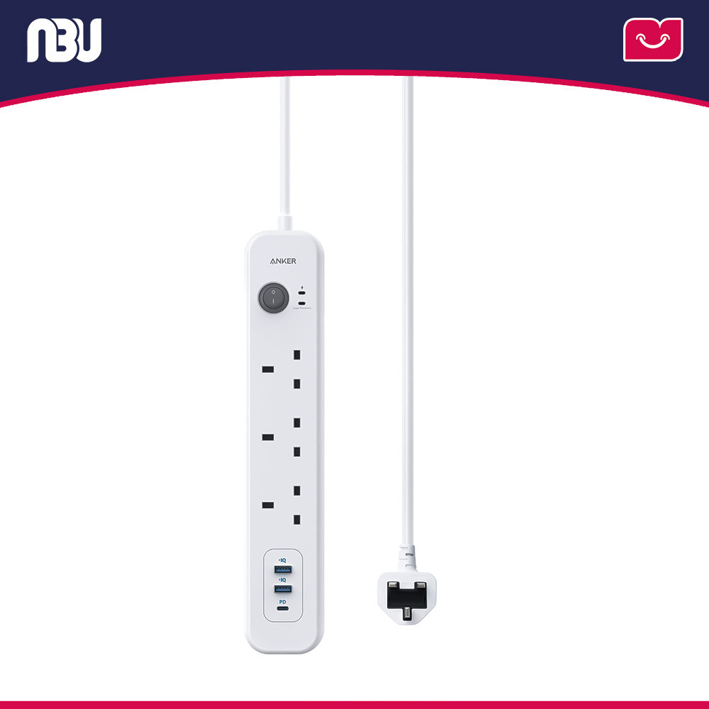 تصویر جدید چند راهی برق انکر مدل A91F3 Power Strip 6 in 1