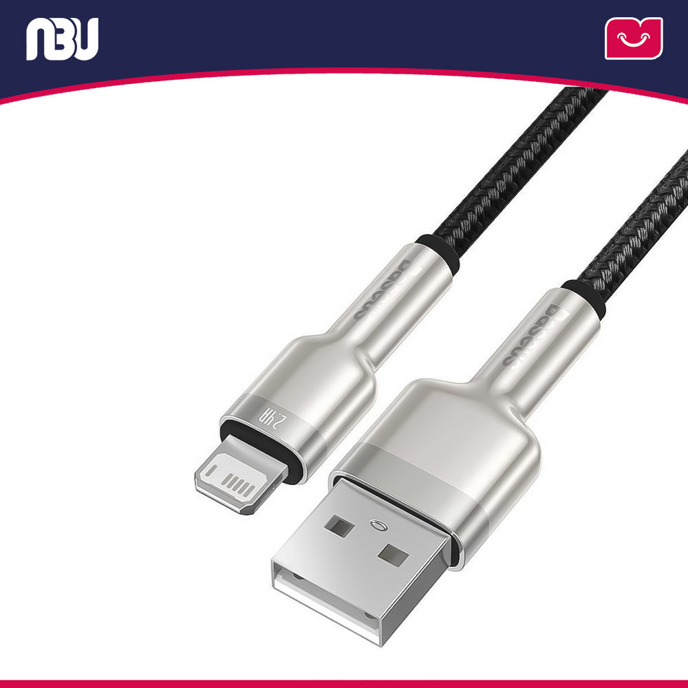 تصویر جدید کابل تبدیل USB-A به لایتنینگ باسئوس مدل CALJK-A1-01m به طول 1 متر