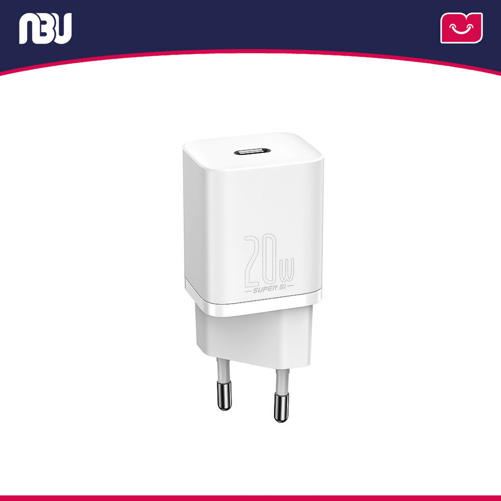 تصویر جدید شارژر دیواری 20 وات باسئوس مدل CCSUP-B02 Super Si Quick Charger