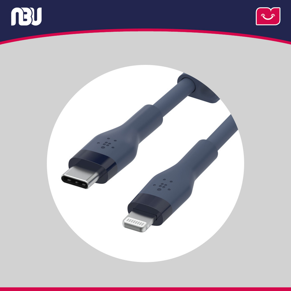 کابل تبدیل USB-C به لایتنینگ بلکین مدل CAA009bt طول 1 متر