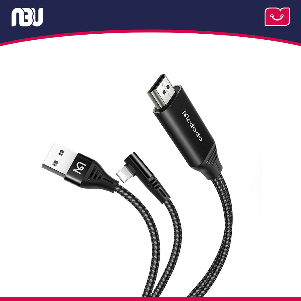 کابل تبدیل USB-A و لایتنینگ به HDMI مک دودو مدل CA-6400