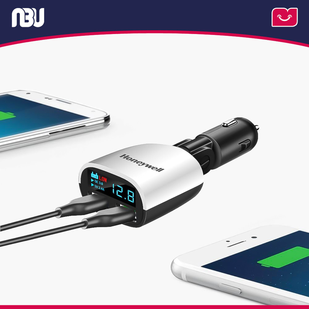 شارژر فندکی 24 وات هانی ول مدل LED Dual USB Car Charger